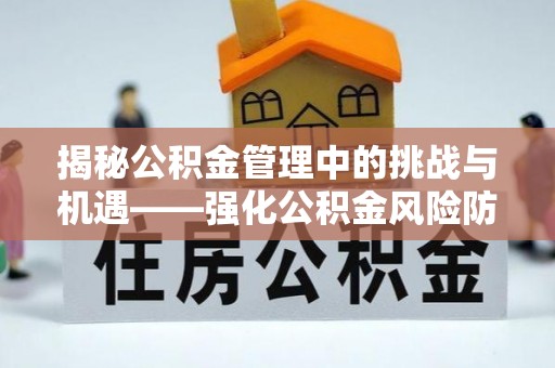 云城揭秘公积金管理中的挑战与机遇——强化公积金风险防控的多维策略