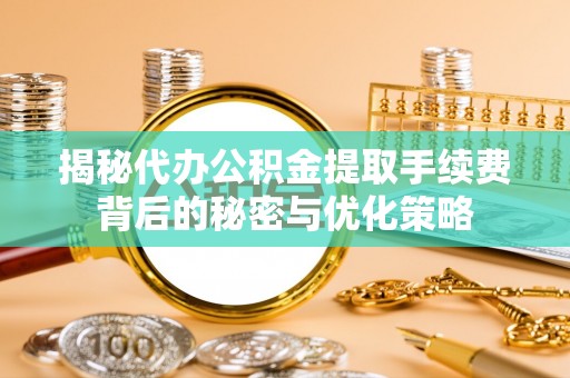 云城揭秘代办公积金提取手续费背后的秘密与优化策略