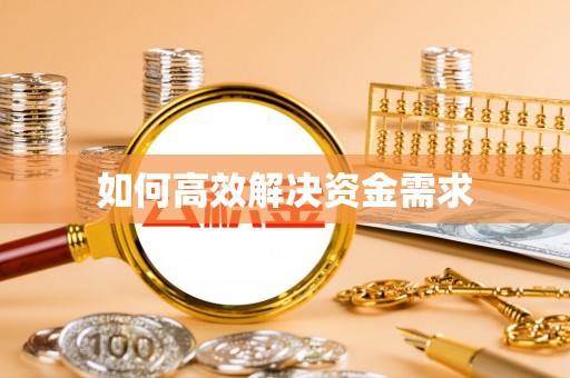 云城如何高效解决资金需求