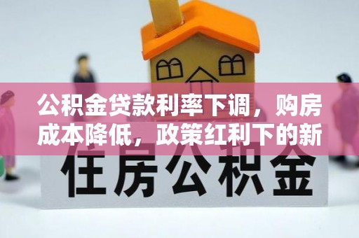 云城公积金贷款利率下调，购房成本降低，政策红利下的新机遇