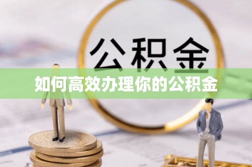云城如何高效办理你的公积金