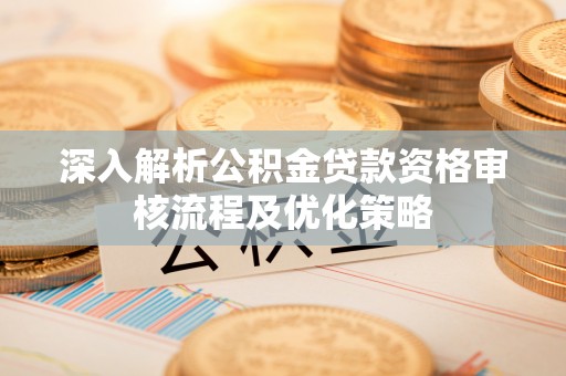 云城深入解析公积金贷款资格审核流程及优化策略