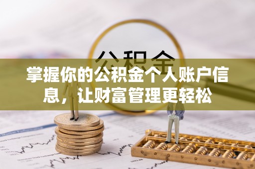 云城掌握你的公积金个人账户信息，让财富管理更轻松